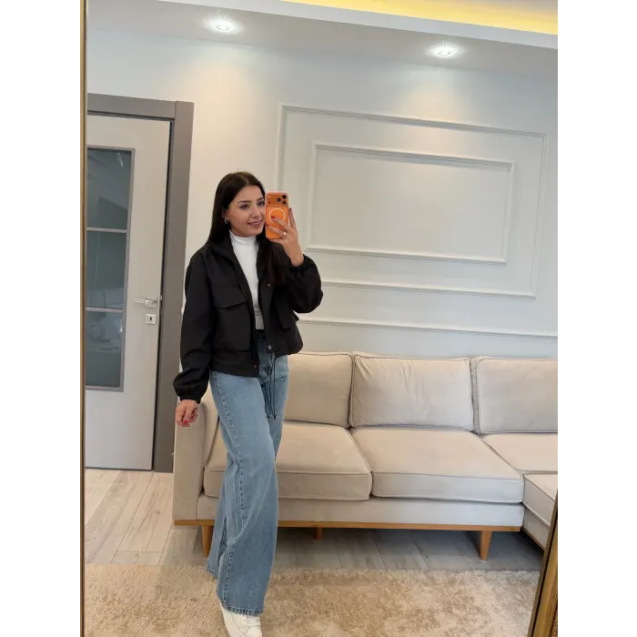 Çift Cep Kısa Ceket