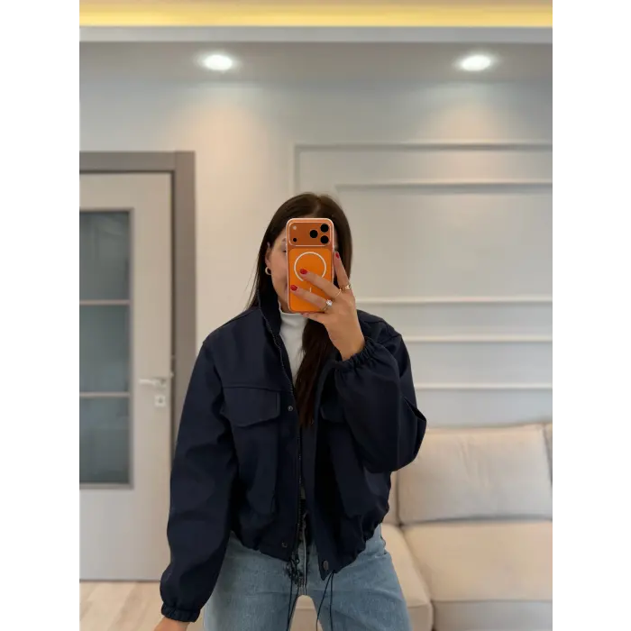Çift Cep Kısa Ceket