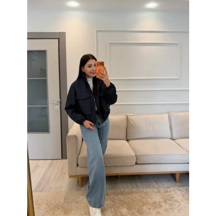 Çift Cep Kısa Ceket