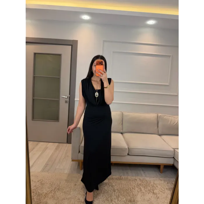 Degaje Yaka Sandy Elbise