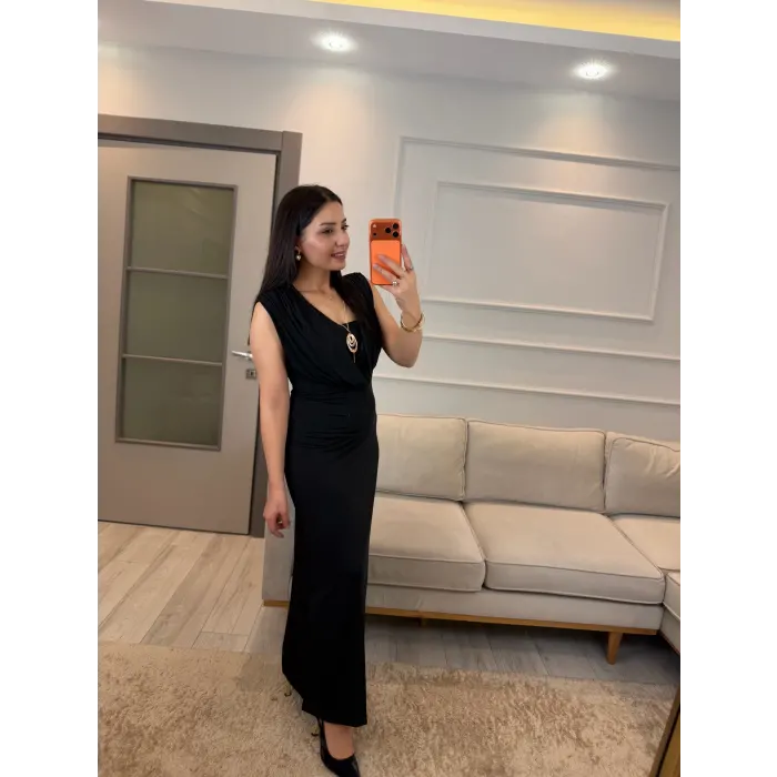 Degaje Yaka Sandy Elbise