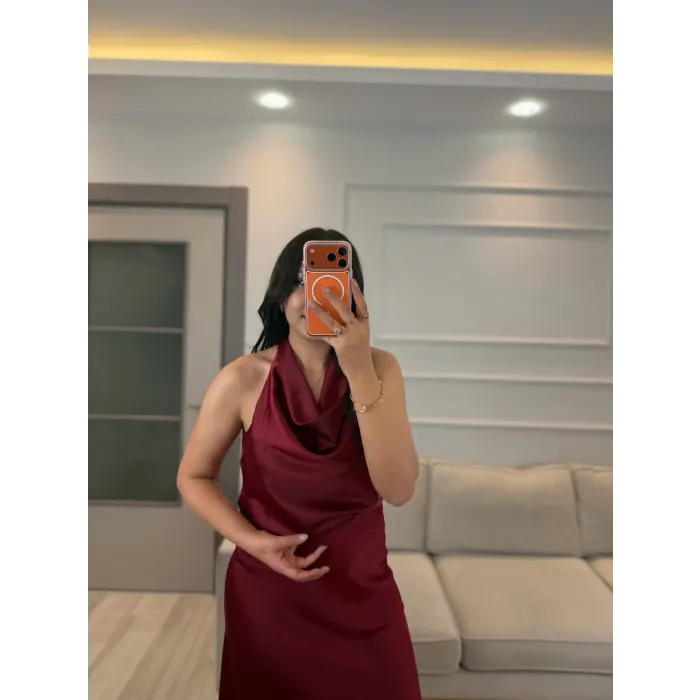 Degaje Yaka Saten Bluz