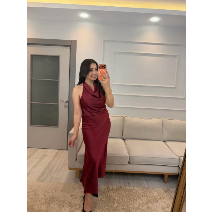 Degaje Yaka Saten Bluz