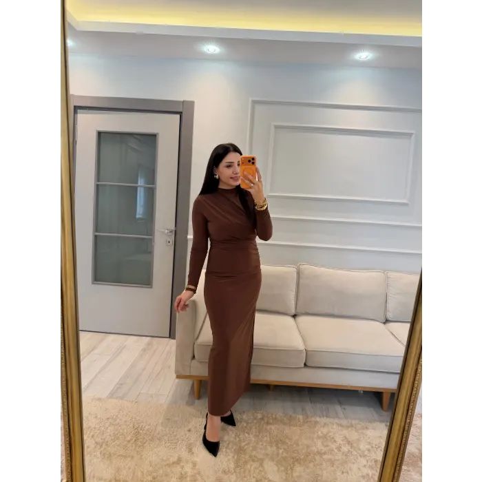 Drape Detaylı Elbise