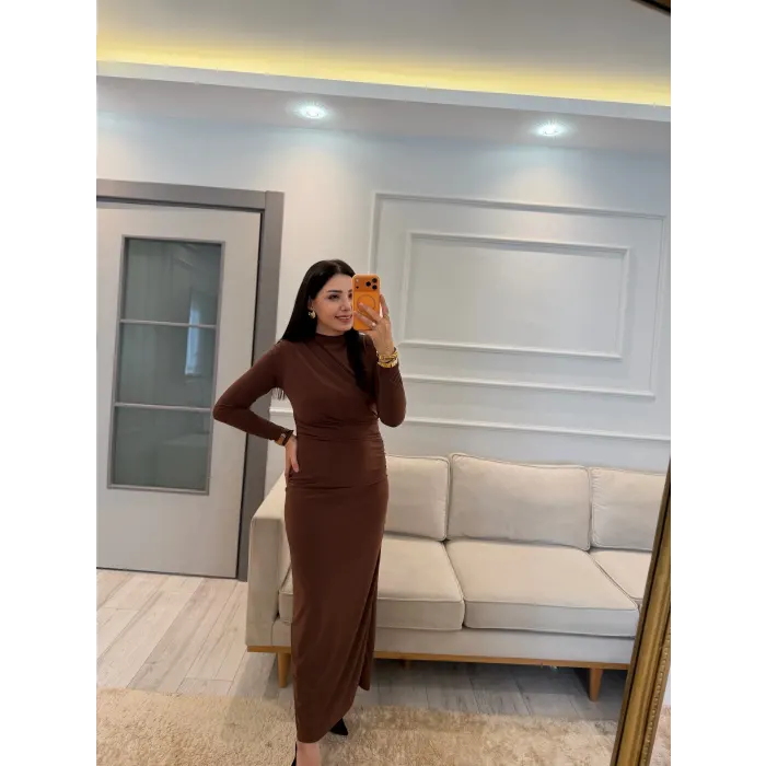 Drape Detaylı Elbise