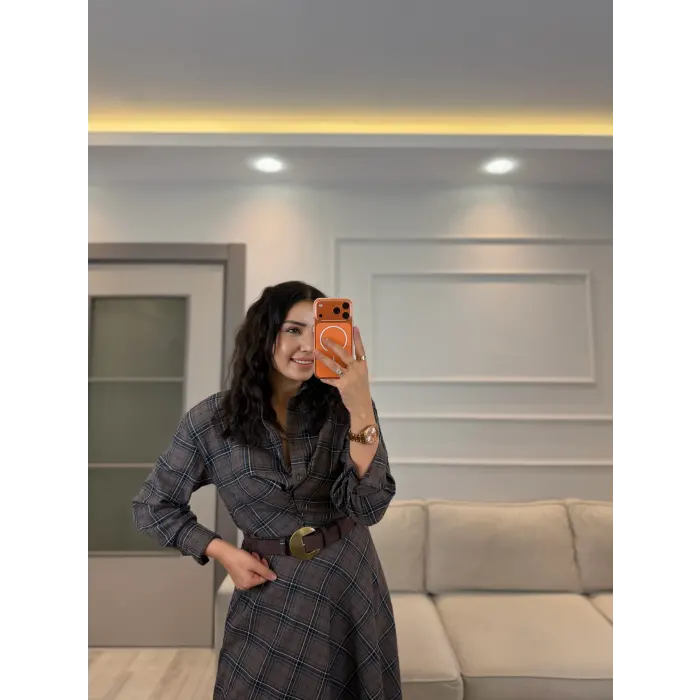 Ekose Gömlek Etek Takım