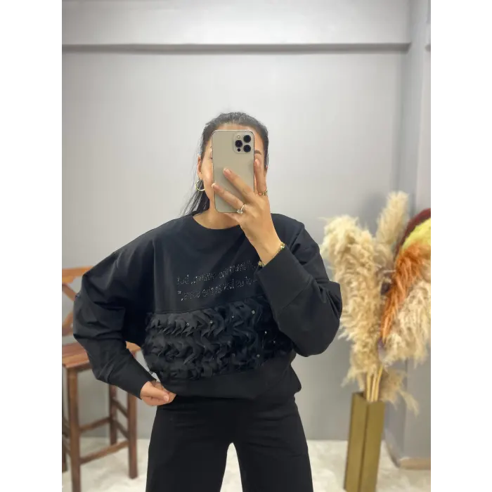 Ferla Ön Fırfırlı Taşlı İkili Takım