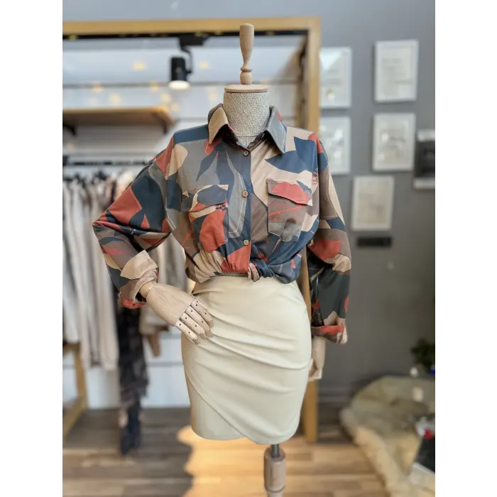 Ferry Desenli Tasarım Gömlek