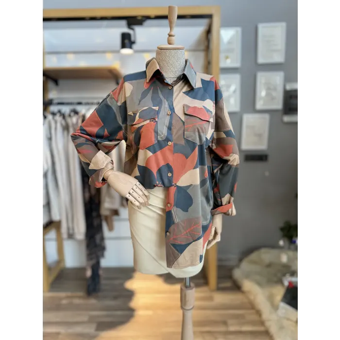 Ferry Desenli Tasarım Gömlek