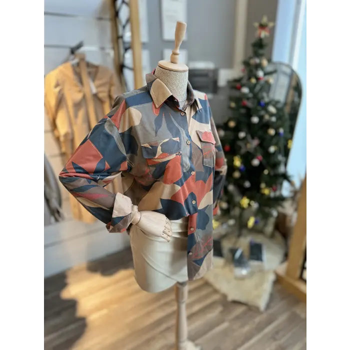 Ferry Desenli Tasarım Gömlek