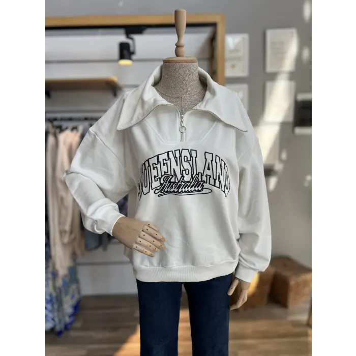 Fersina Queen Fermuarlı Sweatshirt