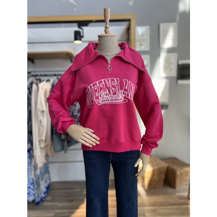 Fersina Queen Fermuarlı Sweatshirt