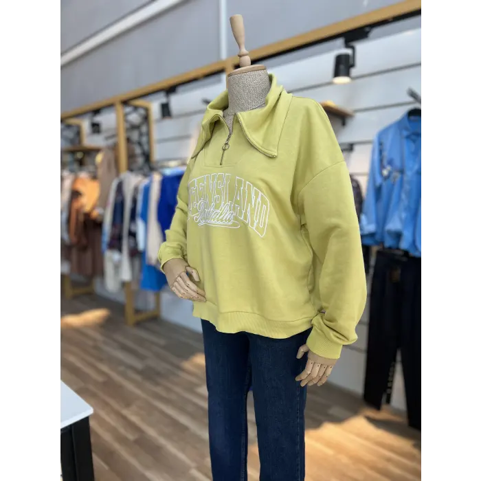 Fersina Queen Fermuarlı Sweatshirt