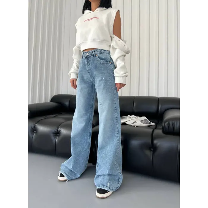 Fery Geniş Paça Palazzo Jean