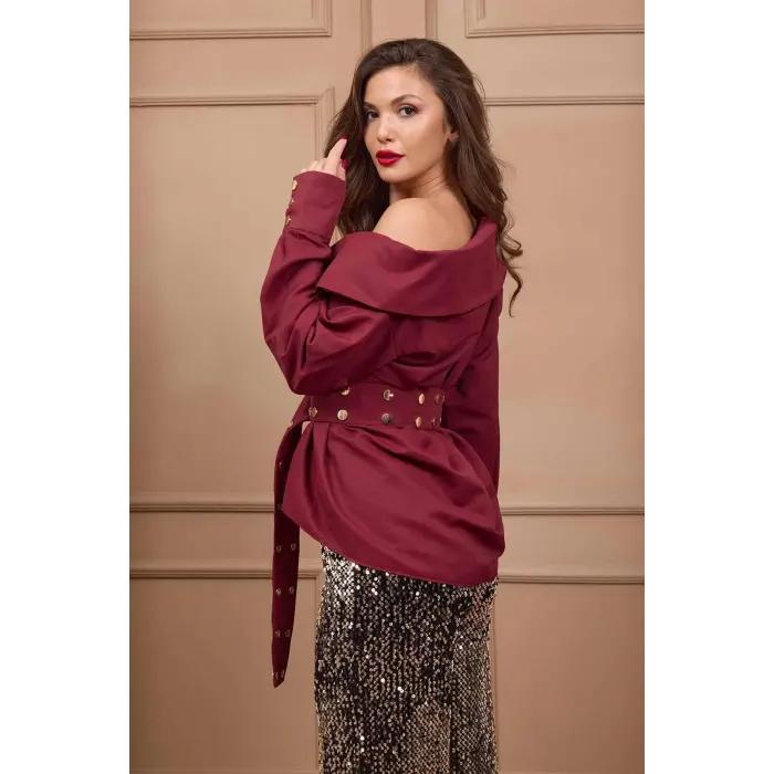 Gold Zımbalı Kemer Detaylı Marka Model Gömlek