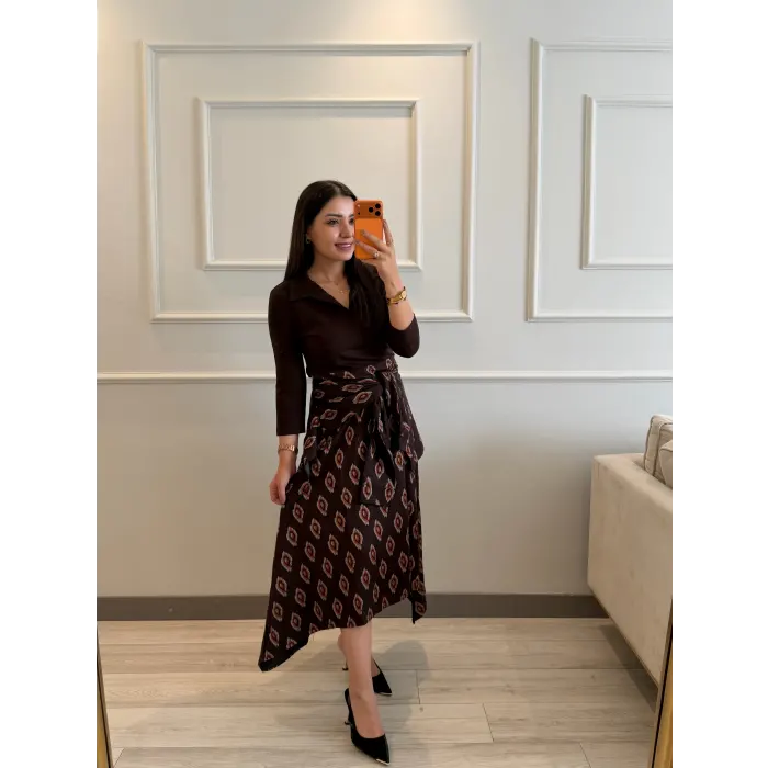 Gömlek Bağlama Detaylı Elbise