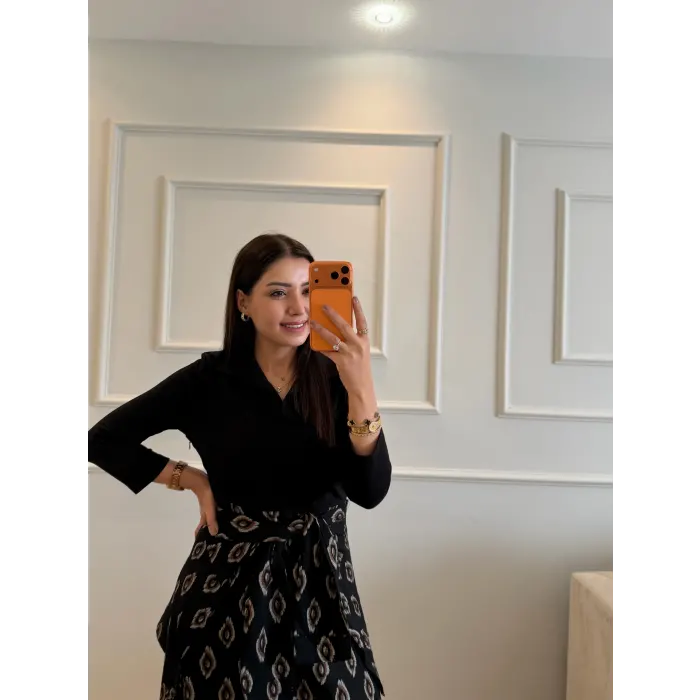 Gömlek Bağlama Detaylı Elbise