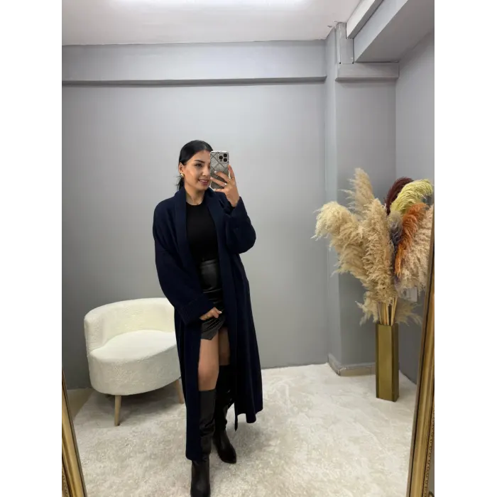 Henny Şal Yaka Uzun Hırka