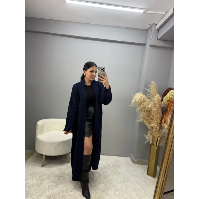 Henny Şal Yaka Uzun Hırka