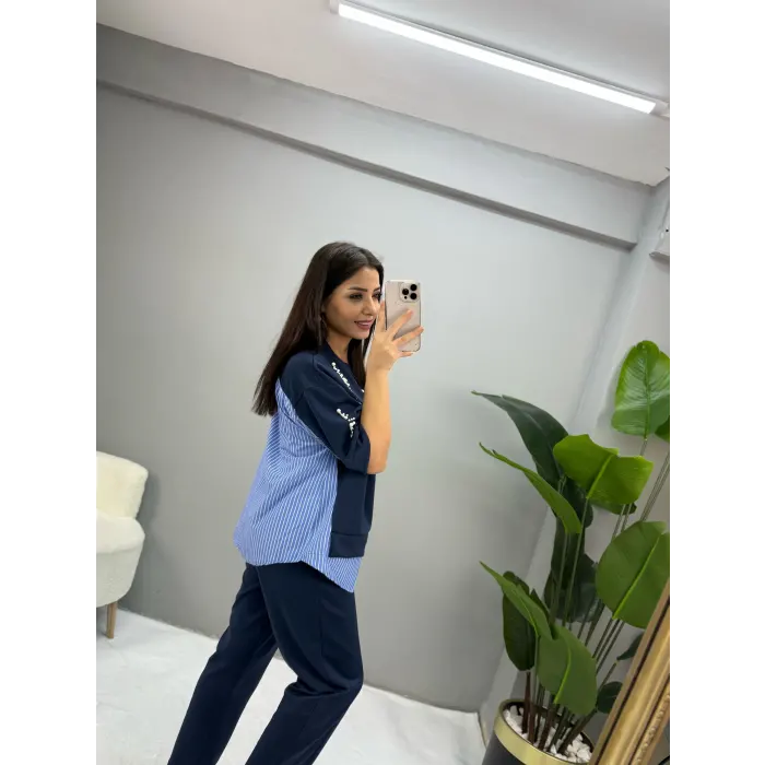 İnci İşlemeli Modal İkili Takım