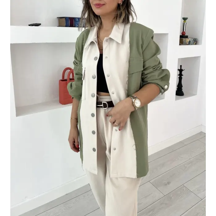 İpkyol Model Renk Geçişli Gömlek Ceket