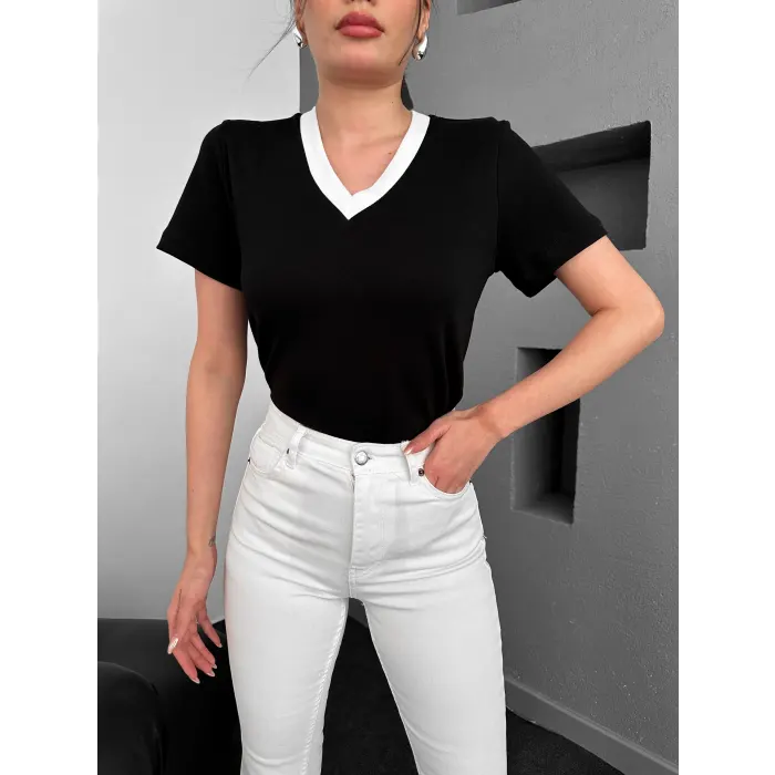 Jones Mrka Muadil V Yaka T-Shirt