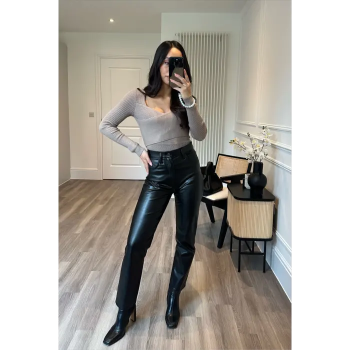 Jussox Orj Mngo Deri Pantolon