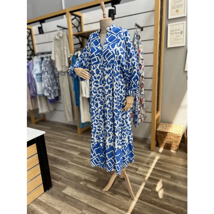 Klosyi Desenli Salaş Elbise