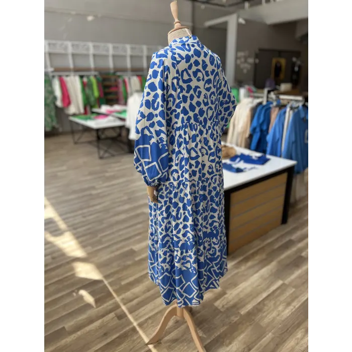 Klosyi Desenli Salaş Elbise