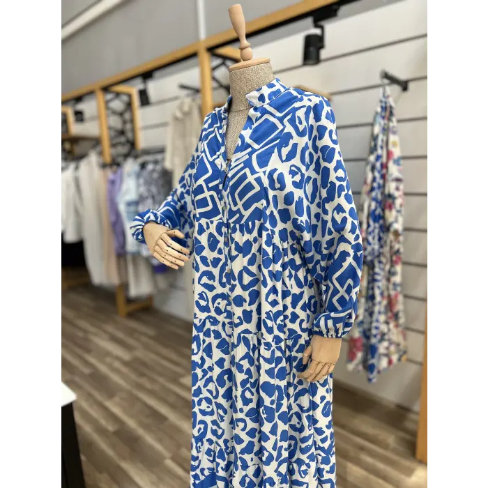 Klosyi Desenli Salaş Elbise