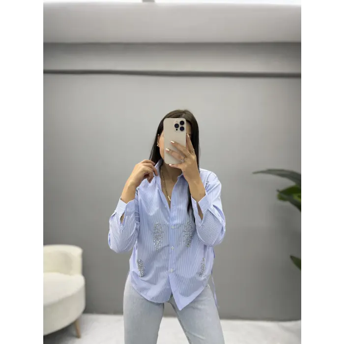 Kordon Detay Taşlı Gömlek