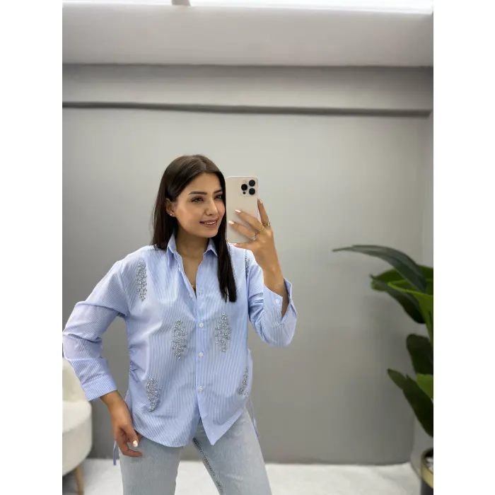 Kordon Detay Taşlı Gömlek