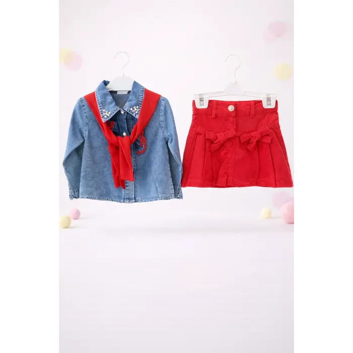 Kot Gömlekli Etek Takım 3/6 Yaş