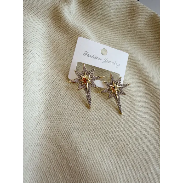 Kuzey Yıldızı Gold Küpe