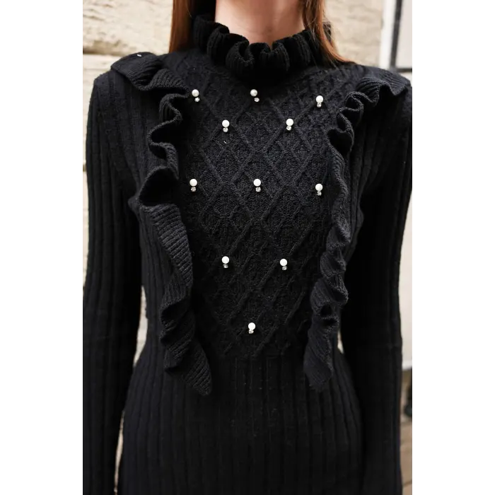 Laluvia İncili Triko Elbise