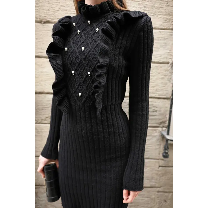 Laluvia İncili Triko Elbise