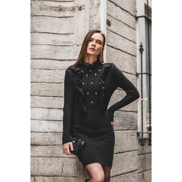 Laluvia İncili Triko Elbise