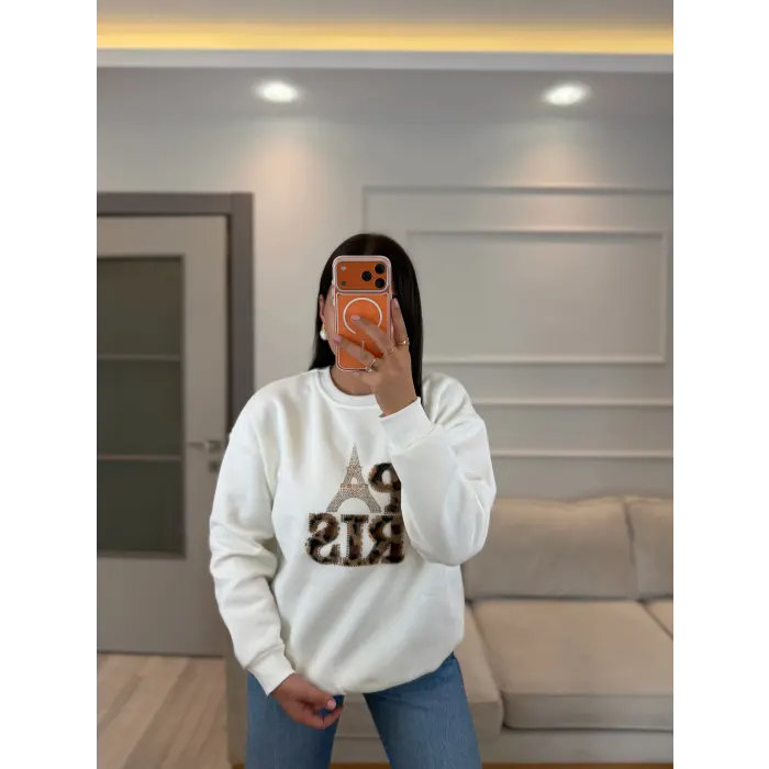 Leopar Paris Üç İplik Sweatshirt