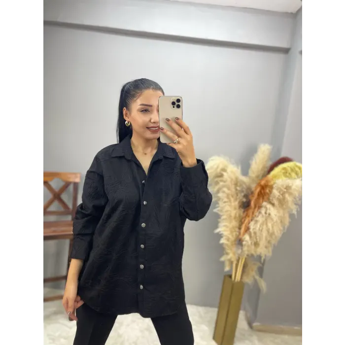 Lesley Zincir Süzene Gabardin Gömlek