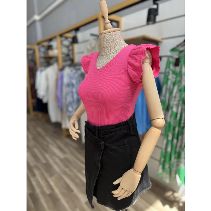 Lian Güpür Detaylı Crop