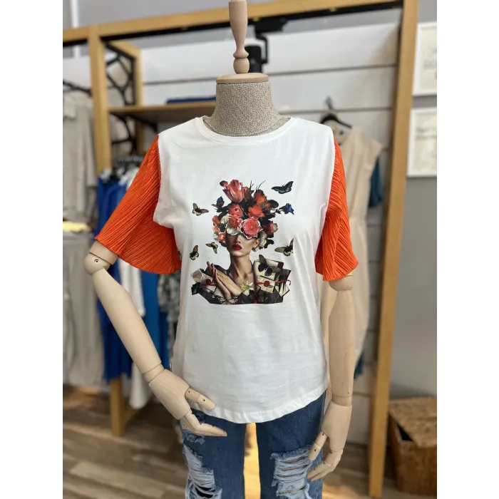 Loberiax Kol Detaylı T-Shirt