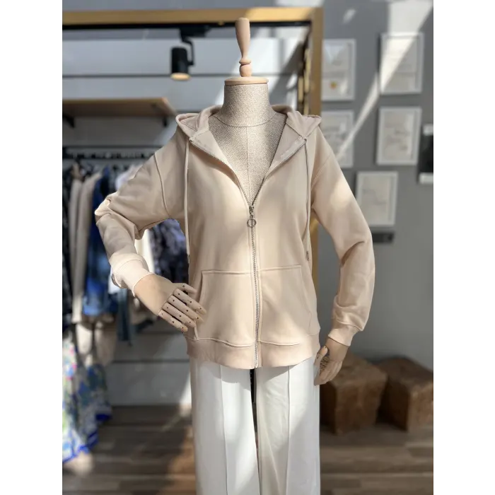 Loni Fermuarlı Sweatshirt Ceket