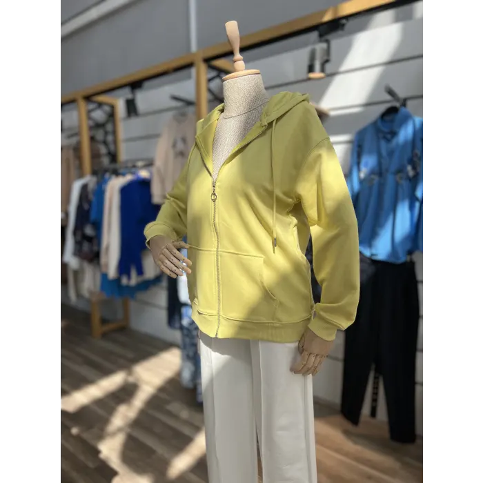 Loni Fermuarlı Sweatshirt Ceket