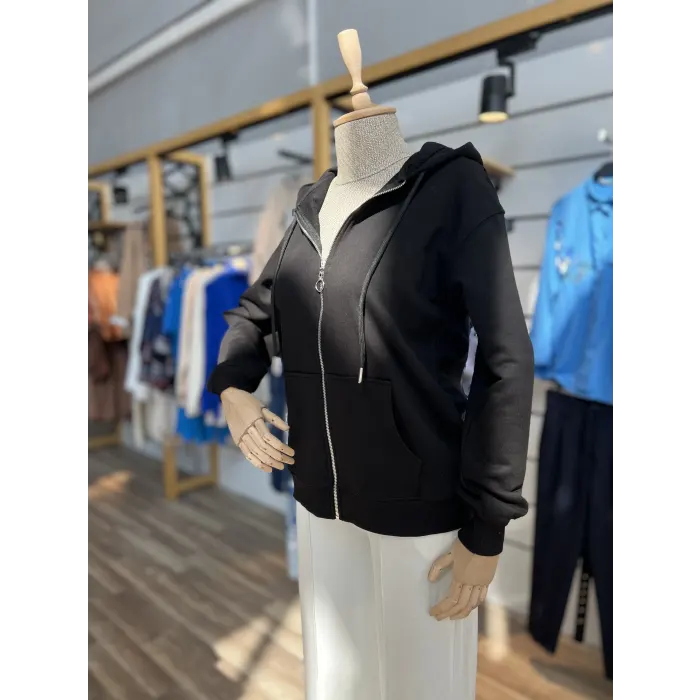 Loni Fermuarlı Sweatshirt Ceket