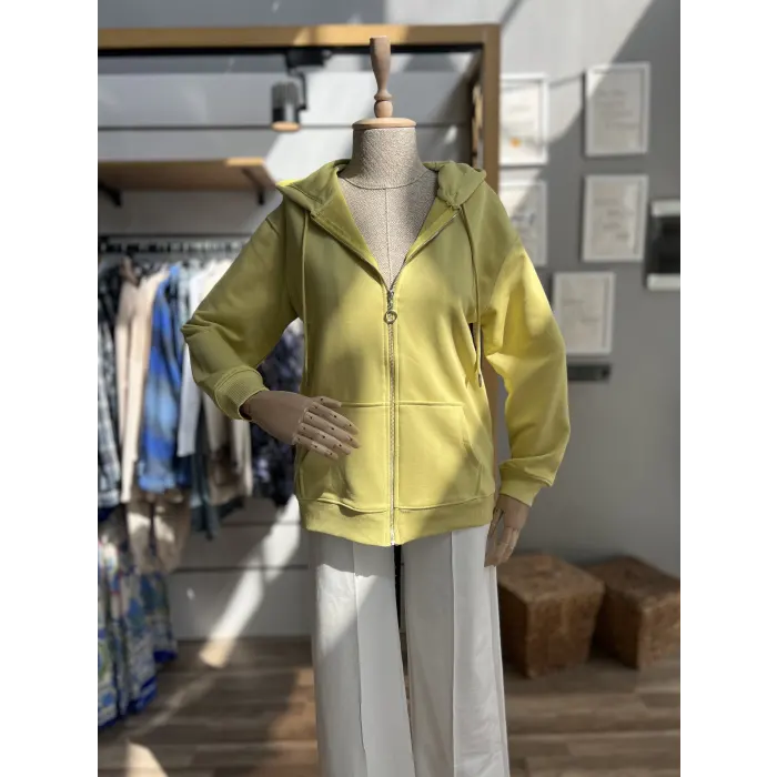 Loni Fermuarlı Sweatshirt Ceket