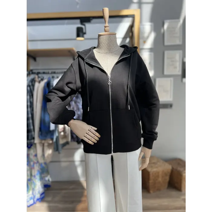 Loni Fermuarlı Sweatshirt Ceket