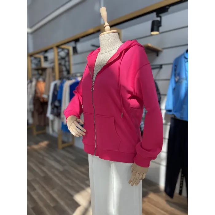 Loni Fermuarlı Sweatshirt Ceket