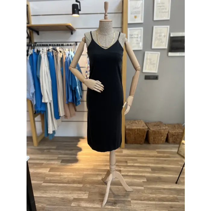 Lüx Kalite İpeksi Dokulu Modal Dokuma Kumaş Basic Elbise