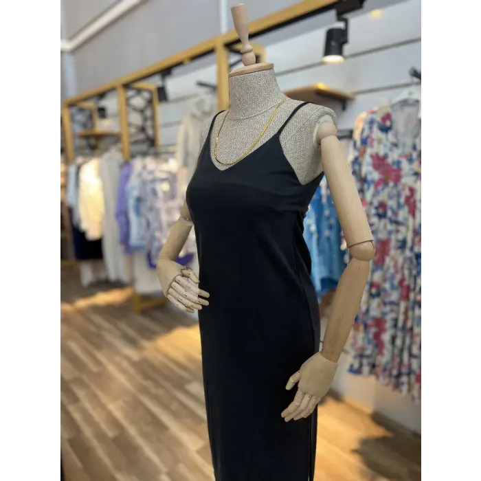 Lüx Kalite İpeksi Dokulu Modal Dokuma Kumaş Basic Elbise