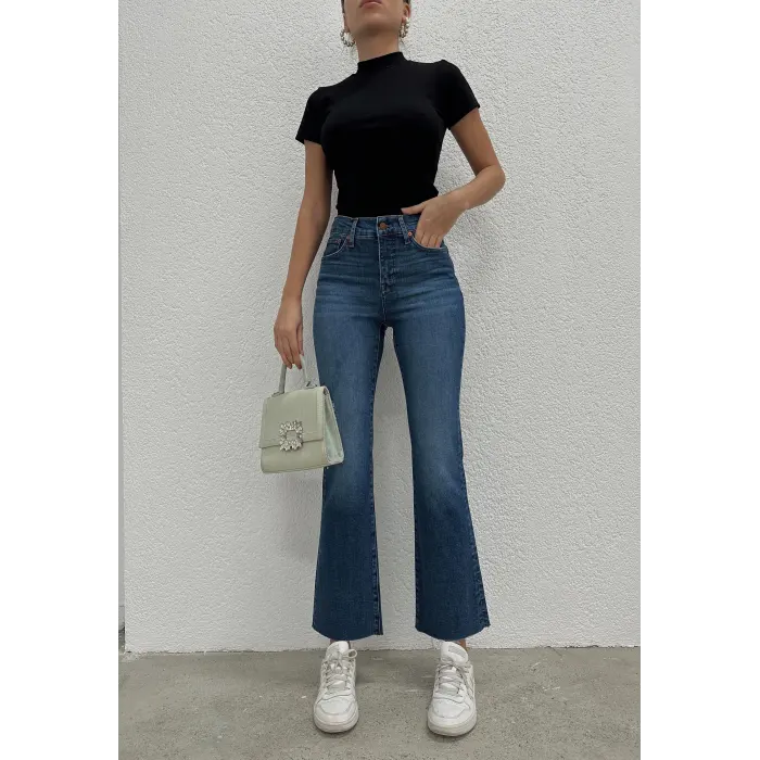 Madewel Premium Kesik Paça Flare Jean